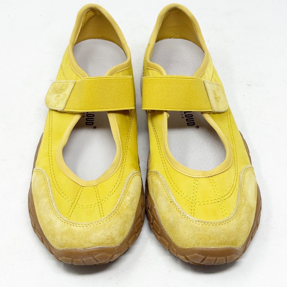 Project Cloud Yellow Suede Mary Jane Sneakers Womens 8.5 Memory Foam Gum Sole - Picture 5 of 14